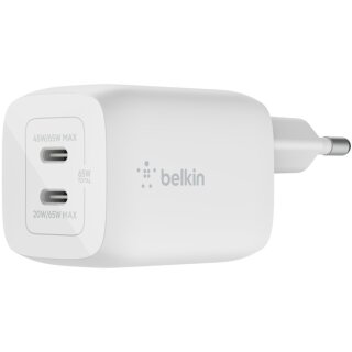 Belkin 65W Dual USB-C GaN Ladegerät mit Power Deliver und PPS