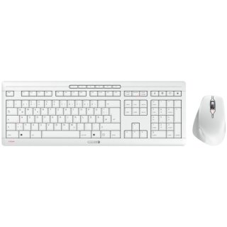 Cherry Desktop STREAM COMFORT Wireless [DE] white Mouse+Keyboard, Fullsize, Silent