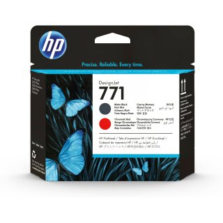 HP Druckkopf CE017A 771 Matt Schwarz und Rot
