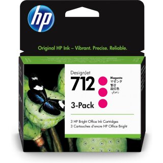 HP Tinte 712 3ED78A 3er Pack Magenta 29ml