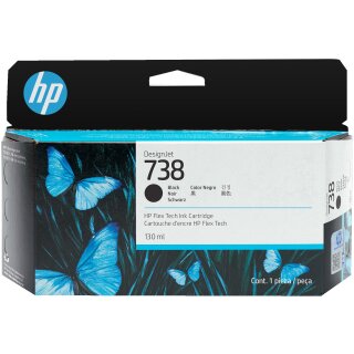 HP Tinte 738 130-ml Black DesignJet Ink Cartridge