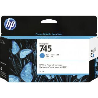 HP Tinte 745 Tintenpatrone Cyan 130ml