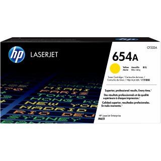 HP 654A original Toner cartridge CF332A yellow standard capacity 15.000 pages 1-pack