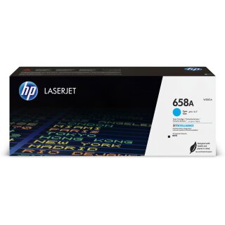 HP Toner 658A Cyan LaserJet Toner Cartridge