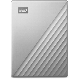 2,5" WD My Passport Ultra Mac 6TB Silver USB-C/USB3.0 HDD 6,35cm 2,5Zoll Metal finish RTL portable external