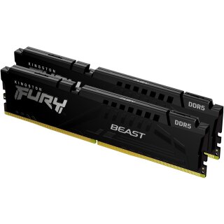 KINGSTON 32GB 5200MT/s DDR5 CL36 DIMM Kit of 2 FURY Beast Black