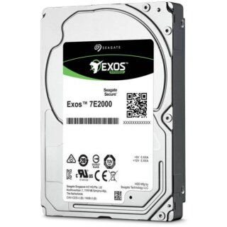 2,5" SEAGATE EXOS 7E2000 Enterprise Capacity 2.5 2TB HDD 512Emulation 7200rpm 128MB 6,4cm 2,5Zoll SAS 12Gb/s 24x7 Dauerbetrieb BLK