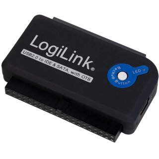 LogiLink USB 2.0 > 2,5" + 3,5" IDE + SATA Adapter Schwarz