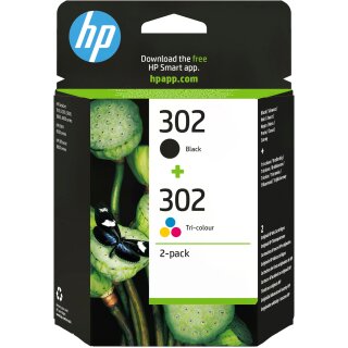 HP Tinte 302 X4D37AE 2er Pack Schwarz / Color (Cyan/Magenta/Gelb)