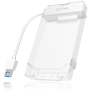 ICY BOX IB-AC703-U3 USB-A 3.0 Adapter für 2,5" SATA HDD/SSD mit Kunststoffhülle