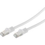 Patchkabel CAT7 RJ45 S/FTP PiMF 0,5m Weiß