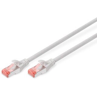 DIGITUS Patchkabel Cat6 S/FTP 2xRJ45 0.5m grau Hebelschutz Polybeutel