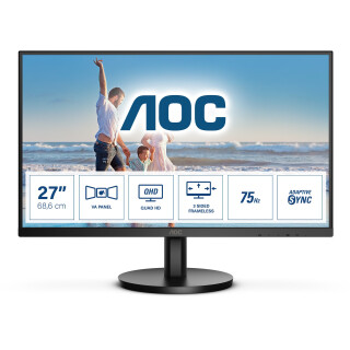 68,6cm/27 (2560x1440) AOC Q27B3MA 16:9 4ms HDMI DisplayPort VESA Speaker QHD Black