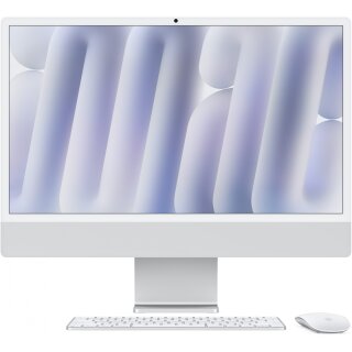 Apple 24-inch iMac with Retina 4.5K display: Apple M4 chip with 8-core CPU and 8-core GPU, 16GB, 256GB SSD - Silver