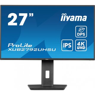 68,5cm/27" (3840x2160) iiyama ProLite XUB2792UHSU-B6 16:9 4K IPS 4ms 60Hz DP HDMI USB Speaker Pivot Black