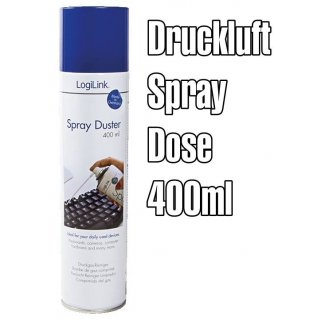 LogiLink Druckluft Reinigungsspray Spray Duster Druck Luft Dose 400ml Tastatur