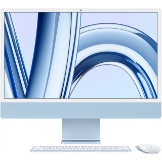 APPLE iMac 4,5K 59,69cm 23,5Zoll Apple M3 Chip mit 8-Core CPU und 10-Core GPU 8GB gem. RAM 256GB SSD DE - Blau