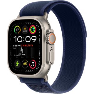 APPLE Watch Ultra 2 GPS + Cellular 49mm Natural Titanium Case with Blue Trail Loop - M/L