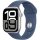 APPLE Watch Series 10 GPS 42mm Silver Aluminium Case with Denim Sport Band - M/L