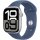 APPLE Watch Series 10 GPS + Cellular 46mm Silver Aluminium Case with Denim Sport Band - S/M