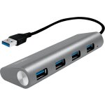 USB 3.0-Hub 4-Port Aluminium