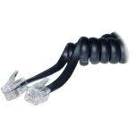 RJ10 Spiralkabel 4m schwarz