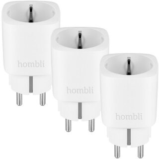 Hombli smarte Steckdose EU, weiß, 2+1 Promo Pack