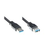 USB 3.0 an USB-A Buchse 5m schwarz