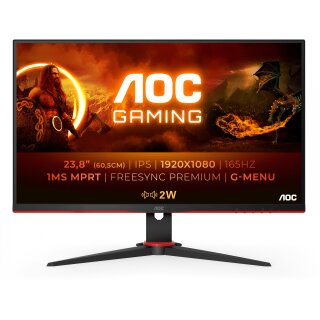 60cm/23,8" (1920x1080) AOC Gaming 24G2SPAE/BK G2 Series 1ms 165 Hz 2x HDMI VGA DP LS Black Red