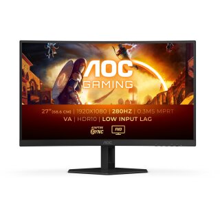 68,6cm/27" (1920x1080) AOC Gaming C27G4ZXE 16:9 FHD VA curved HDR10,3ms 280Hz 2xHDMI DP Black