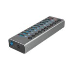 USB 3.2-Hub 10+1 Port m. Ein/Aus Schalter Gen1