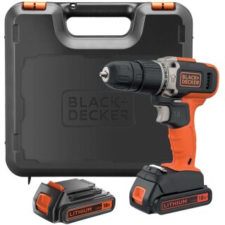 Black&Decker Akku-Schlagbohrschr. 18V 2x1.5Ah Kof BCD003C2K