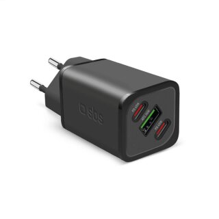 PD Reiselader 65W 2x USB-C/1x USB GaN schwarz