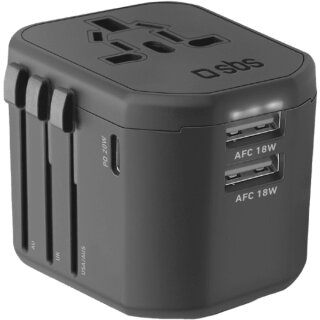 Universal-Reiseadapter 12W (EU/UK/US/AUS-Stecker)