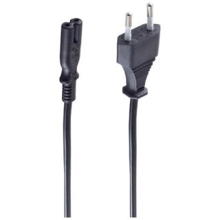 Euro Anschlusskabel C7 3m Schwarz
