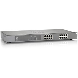 Switch 16x GE GEP-1621W250 19" 16xPoE+