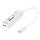 DIGITUS USB-C-Hub 3-Port 2.0->3xA2.0 1xReader in.Kabel weiß