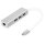DIGITUS USB Adapter USB3.0/C -> GB Ethernet+3-Port-Hub weiss