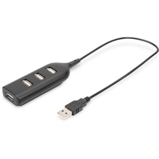 Digitus USB2.0 HUB > USB2.0 4-Port black 0.3m
