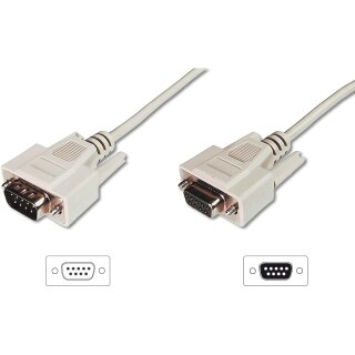 Digitus Seriell (BU-ST) 2m Verlängerungskabel Weiß