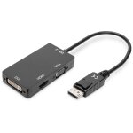 DIGITUS DisplayPortkonverterkabel DP->HDMI+DVI+VGA 0.2m