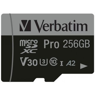 CARD 256GB Verbatim MicroHC Pro Class 10 + Adapter retail