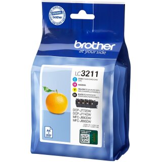 Brother Tinte LC-3211 Value Pack (BK/C/M/Y)