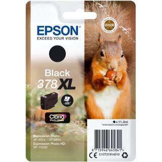 Epson Tinte 378XL C13T37914010 Schwarz bis zu 500 Seiten