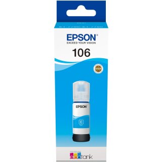 Epson Tinte 1LB 106 EcoTank Cyan ink bottle
