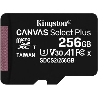 CARD 256GB Kingston Canvas Select Plus microXC 100MB/s