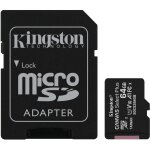 Z MicroSDXC 64GB Kingston Canvas Select Plus C10 UHS-I...