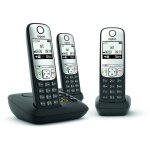 GIGASET A690A TRIO mit Anrufbeantworter - schwarz/silber