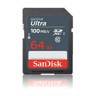 CARD 64 GB SanDisk Ultra - 64 GB - SDXC - Klasse 10 - UHS-I - 100 MB/s - Class 1 (U1)