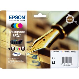 Epson Tinte 16XL C13T16364012 4er Multipack (BKMCY) bis zu 450 Seiten